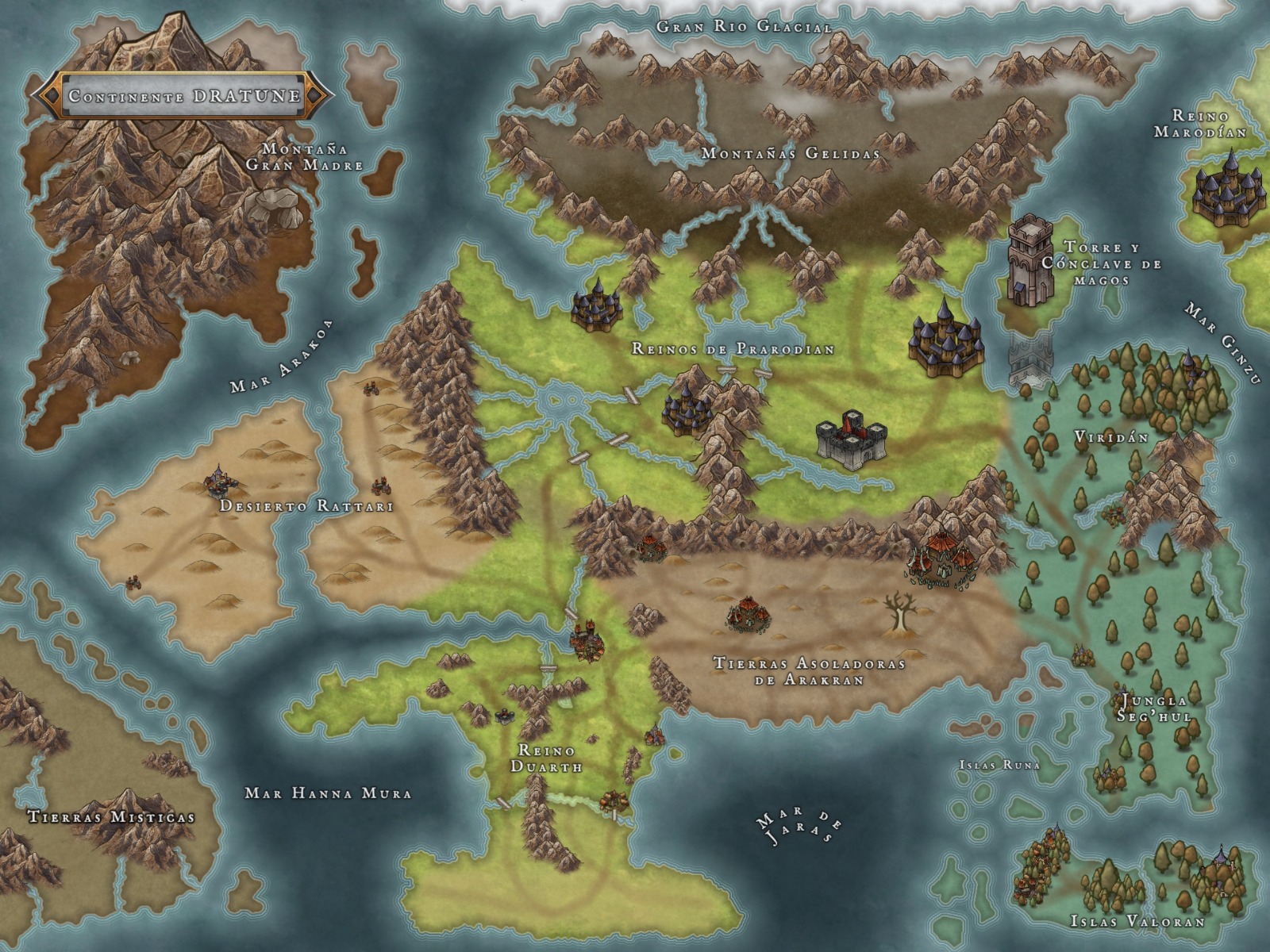 Mapa Dratune